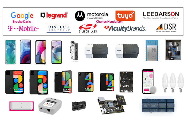 Google: Legrand: Motorola: Tuya: LEEDARSON: T-Mobile: Distech Controls: Silicon Labs: Acuity Brands: DSR.